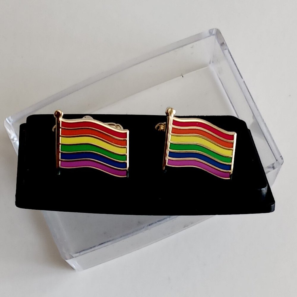 Gay Pride Flag Cufflinks